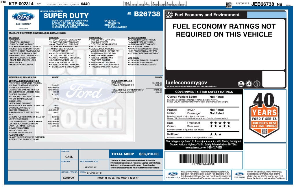 2018 Ford Super Duty F-250 SRW Lariat