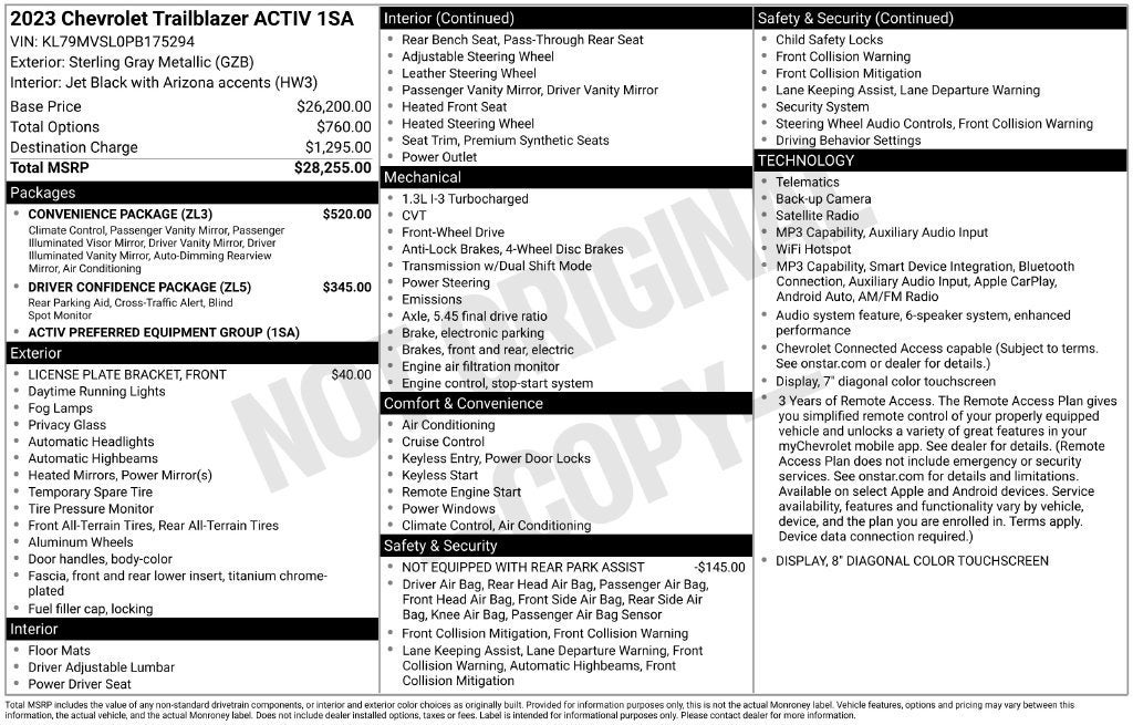 2023 Chevrolet Trailblazer ACTIV