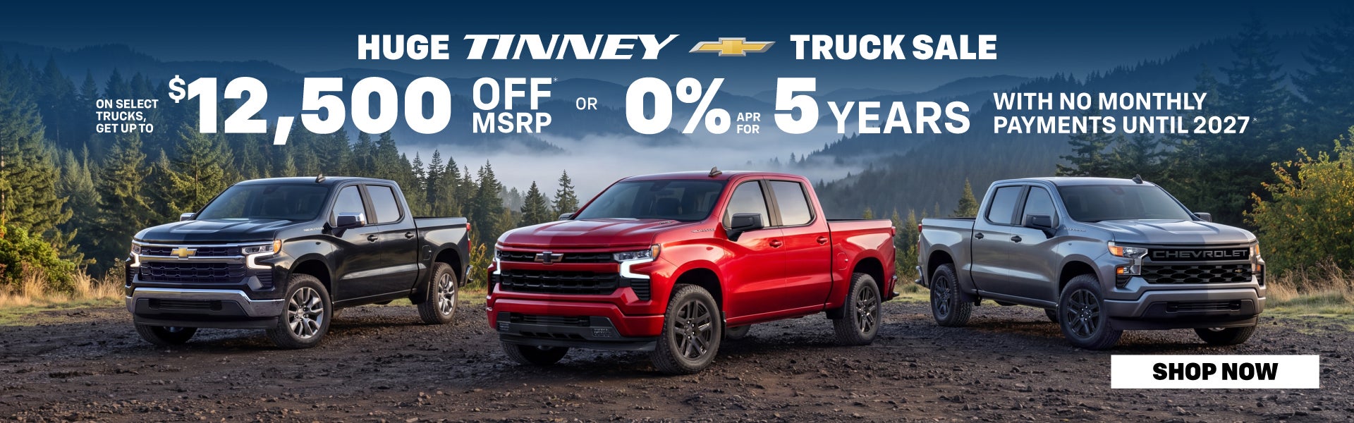 Up to $12,500 Off MSRP or 0% APR on Silverado 1500