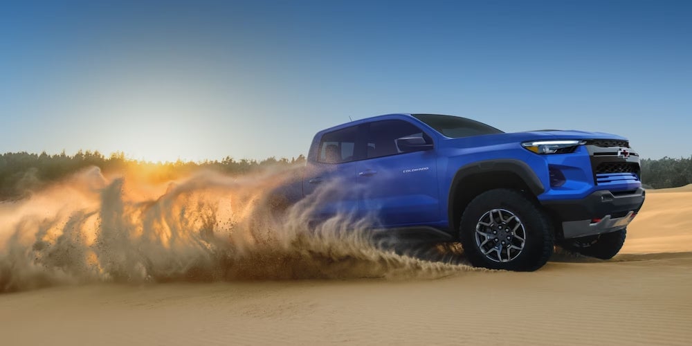 Chevy Colorado ZR2 driving in sand dunes