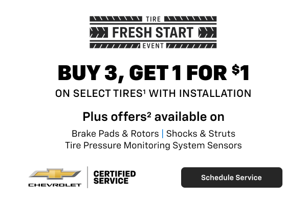 Buy 3 Tires Get 1 for $1 and Offers on Brakes & Shocks