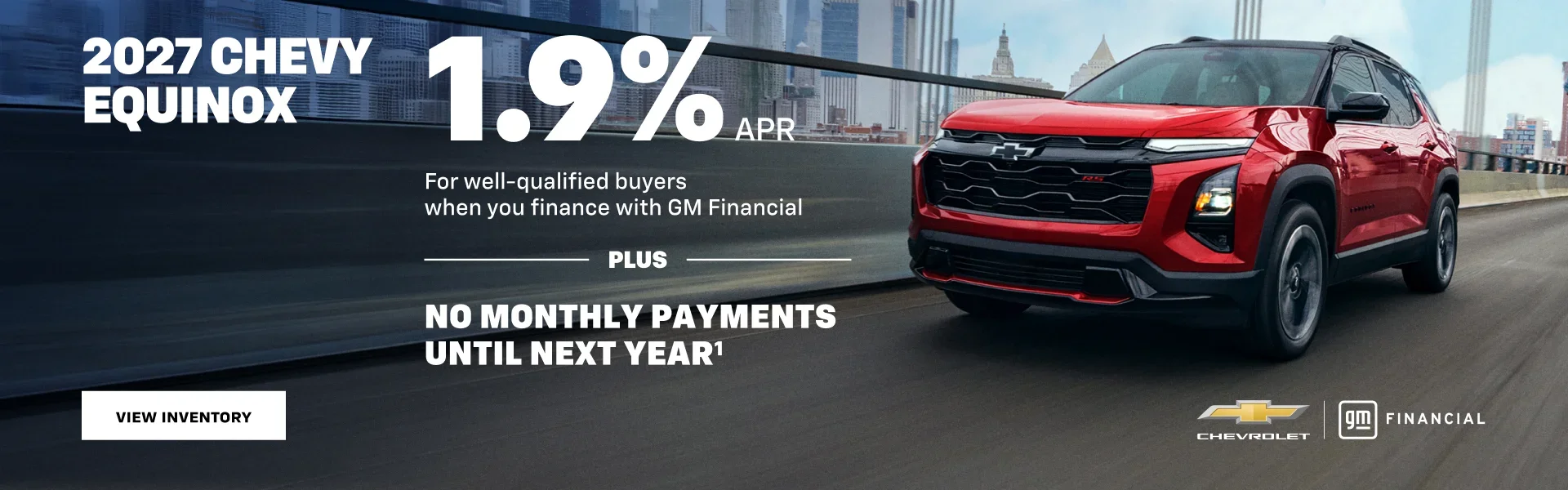 Get 1.9% APR on a 2027 Equinox
