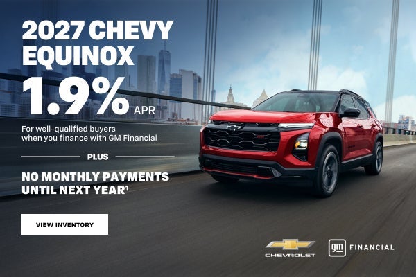 Get 1.9% APR on a 2027 Equinox
