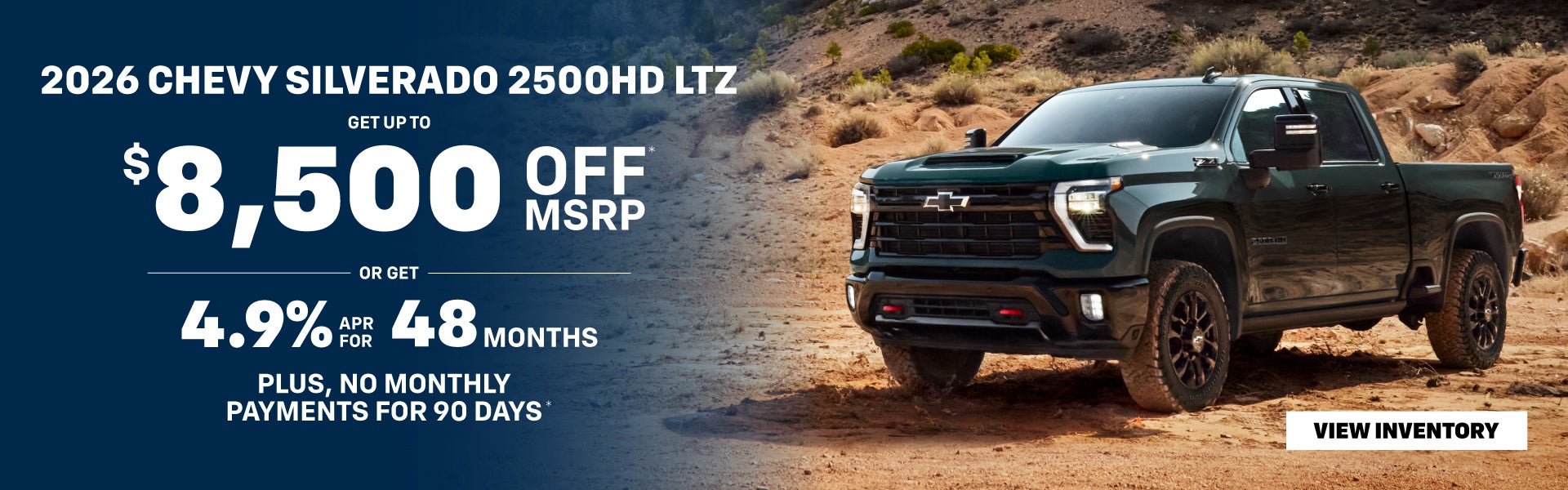 $8,500 OFF New Chevy Silverado 2500HD LTZ