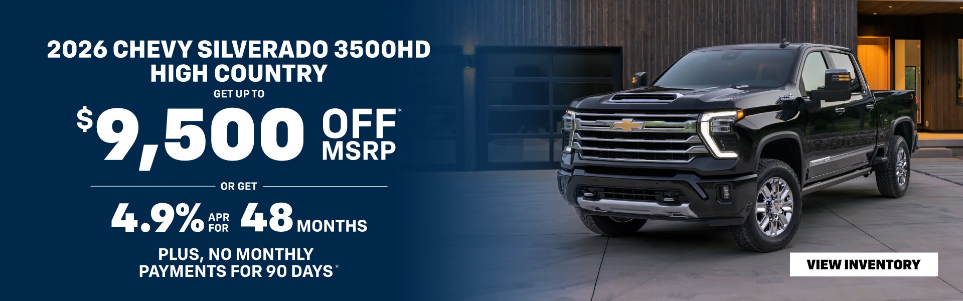 $9,500 OFF New Chevy 3500HD High Country
