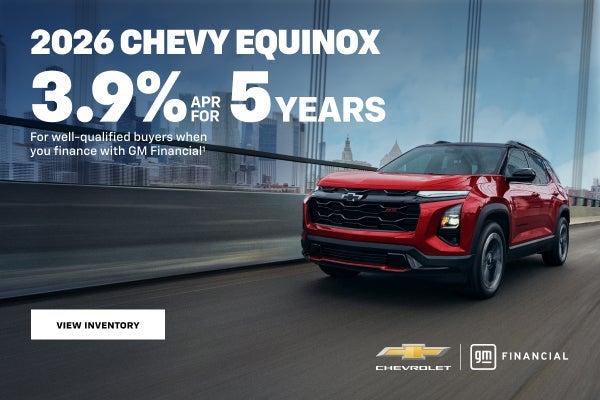 3.9% APR for 5 Years New Chevy Equinox