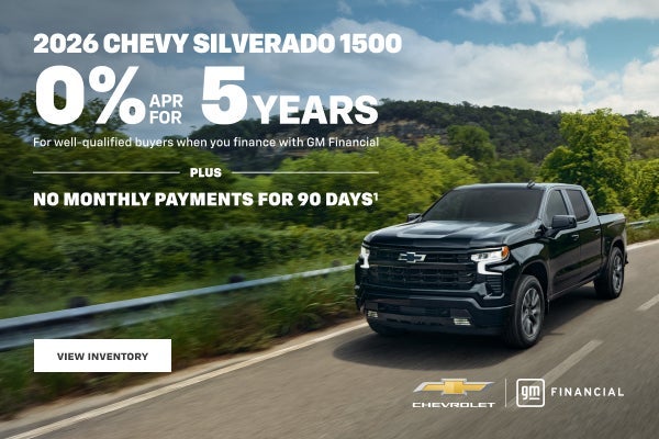 0% APR for 5 Years New Chevy Silverado 1500
